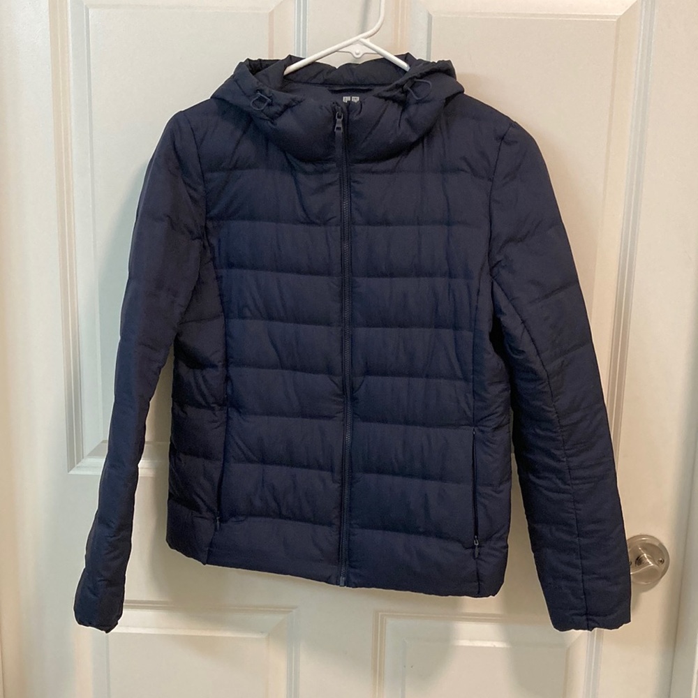 Uniqlo Navy blue Packable ultra lightweight down jacket